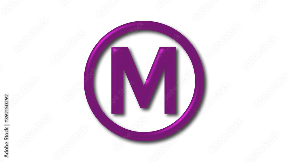 New pink dark M 3d letter logo on white background, 3d letter logo New pink dark M 3d letter logo on white background, 3d letter logo