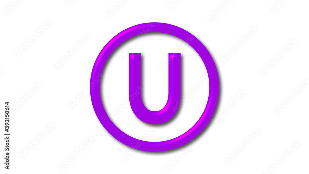 Amazing purple shiny 3d letter logo on white background, 3d letter logo Amazing purple shiny 3d letter logo on white background, 3d letter logo