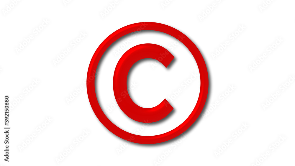 Red shiny C 3d letter logo on white background, 3d letter logo Red shiny C 3d letter logo on white background, 3d letter logo