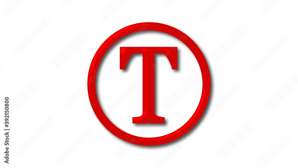 New red shiny 3d letter logo on white background, 3d letter logo New red shiny 3d letter logo on white background, 3d letter logo