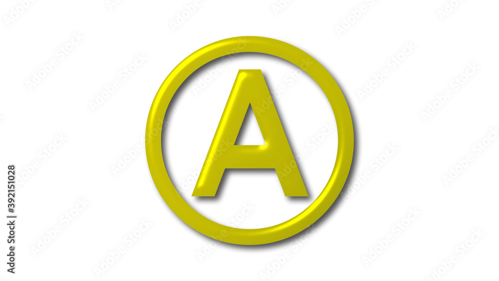 Amazing yellow color shiny 3d letter logo on white background, A 3d logo Amazing yellow color shiny 3d letter logo on white background, A 3d logo