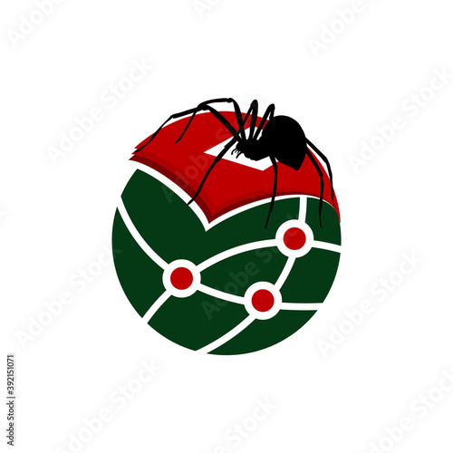 spider solitaire card game app vector icon