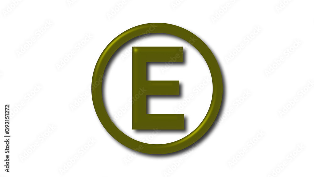 New yellow dark 3d letter log on white background, Yellow dark E 3d logo New yellow dark 3d letter log on white background, Yellow dark E 3d logo