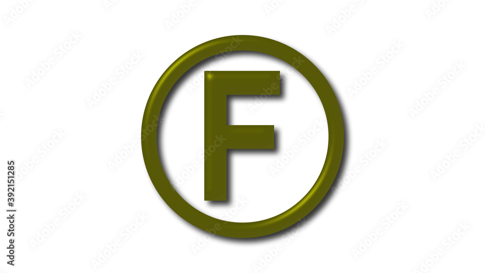 New yellow dark F 3d letter logo on white background, Yellow dark 3d logo New yellow dark F 3d letter logo on white background, Yellow dark 3d logo