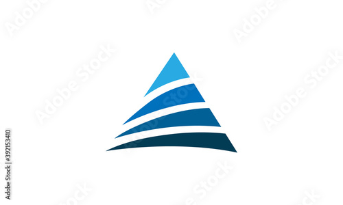 Creative Illustration Logo Design. Abstract Geometric Triangle Concept.