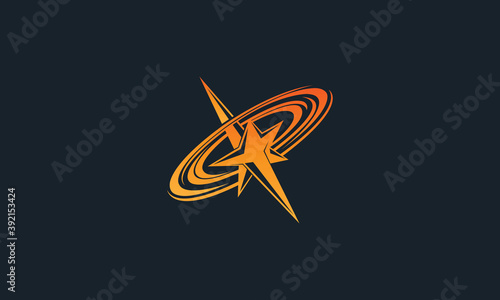 Creative Illustration Logo Design. Star Universe Concept.
