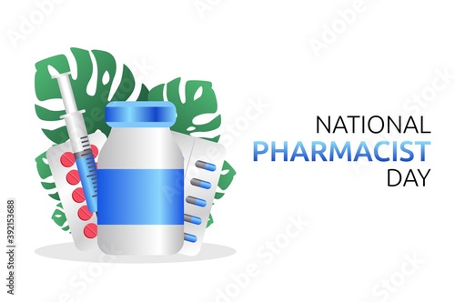 National Pharmacist Day Vector Illustration. Suitable for greeting card poster and banner