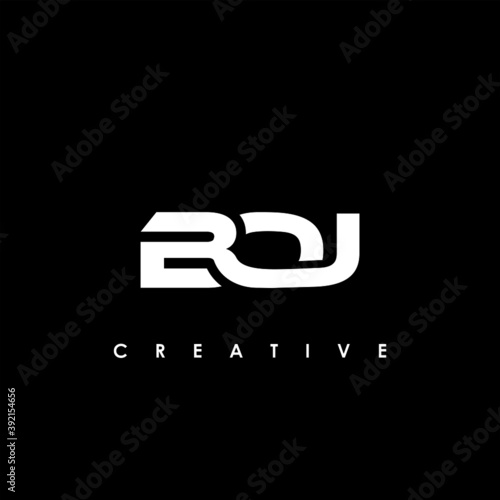 BOJ Letter Initial Logo Design Template Vector Illustration