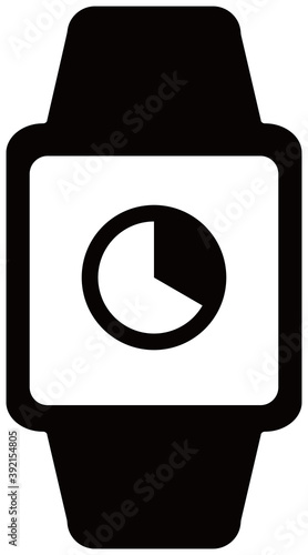 スマートウォッチのベクターイラスト　円グラフアイコン