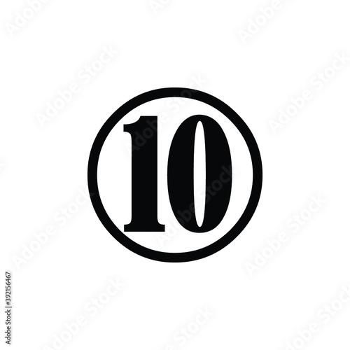 Number 10 Icon Vector