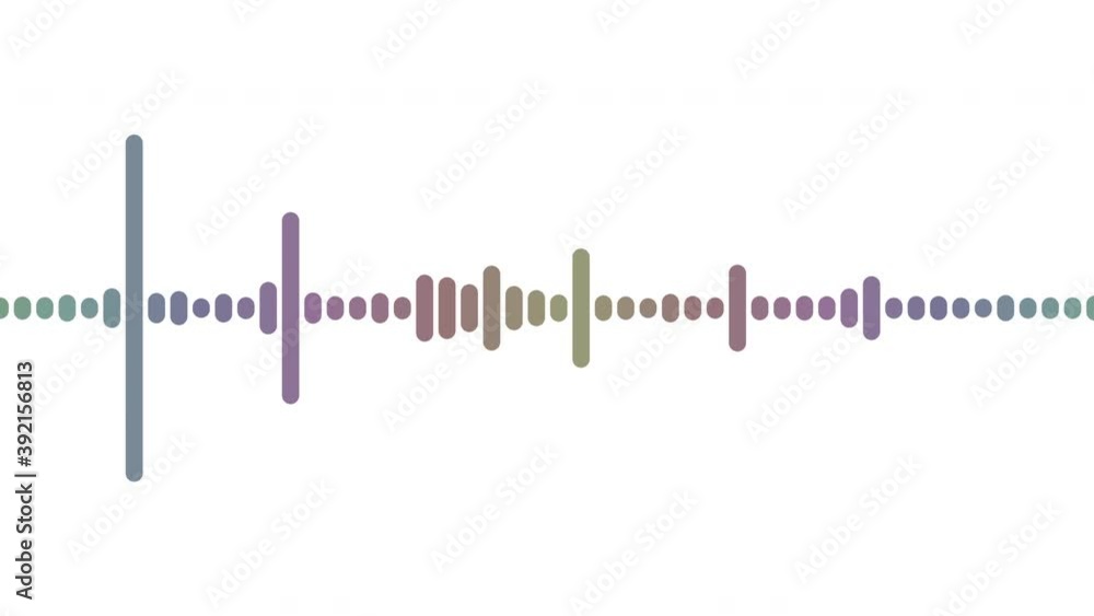 Sound wave or frequency digital isolated on white background. pastel color digital sound wave equalizer. Audio technology wave concept and design under the concept of pastel color emphasize simplic Sound wave or frequency digital isolated on white background. pastel color digital sound wave equalizer. Audio technology wave concept and design under the concept of pastel color emphasize simplic