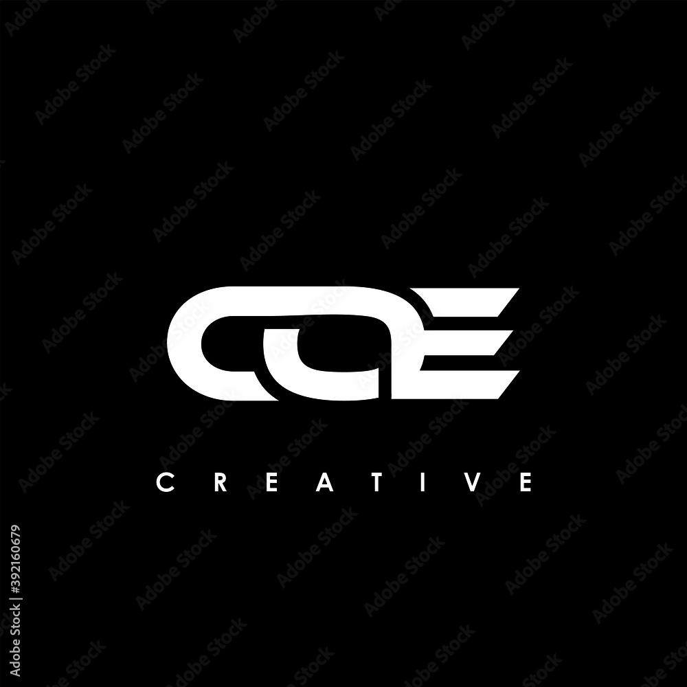 COE Letter Initial Logo Design Template Vector Illustration - obrazy, fototapety, plakaty 