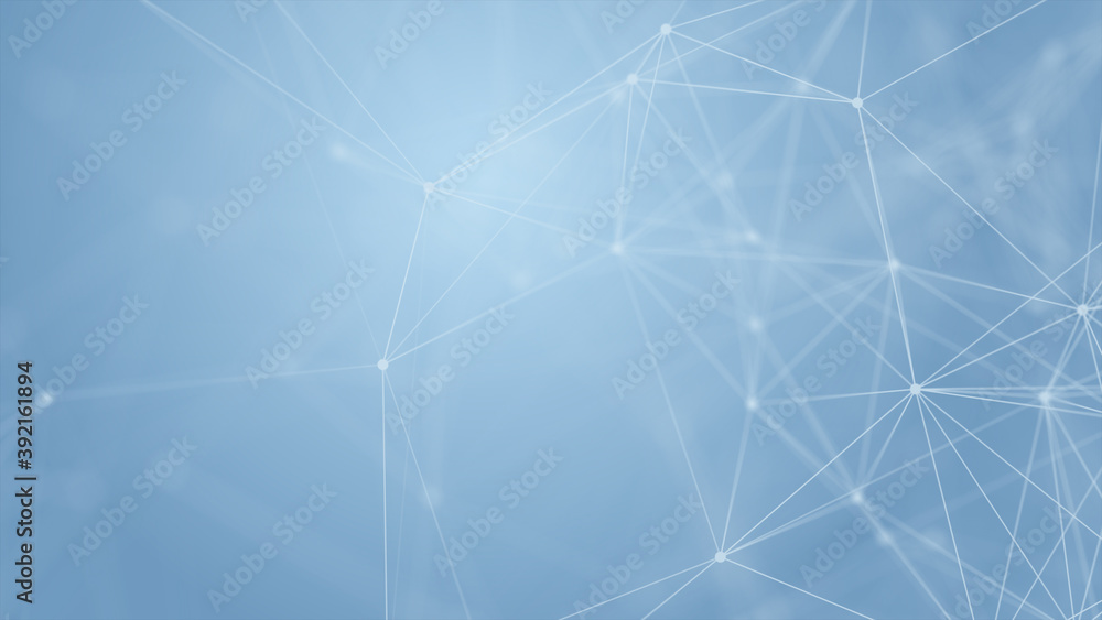 Abstract futuristic with connection lines on blue background. Plexus structure. Concept of Science, Business, Communication, Medical, Technology, Network, Cyber, Sci-fi. Illustration. 3D rendering Abstract futuristic with connection lines on blue background. Plexus structure. Concept of Science, Business, Communication, Medical, Technology, Network, Cyber, Sci-fi. Illustration. 3D rendering