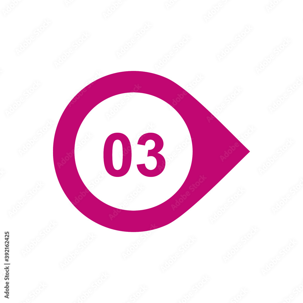 Number 3 Icon Vector