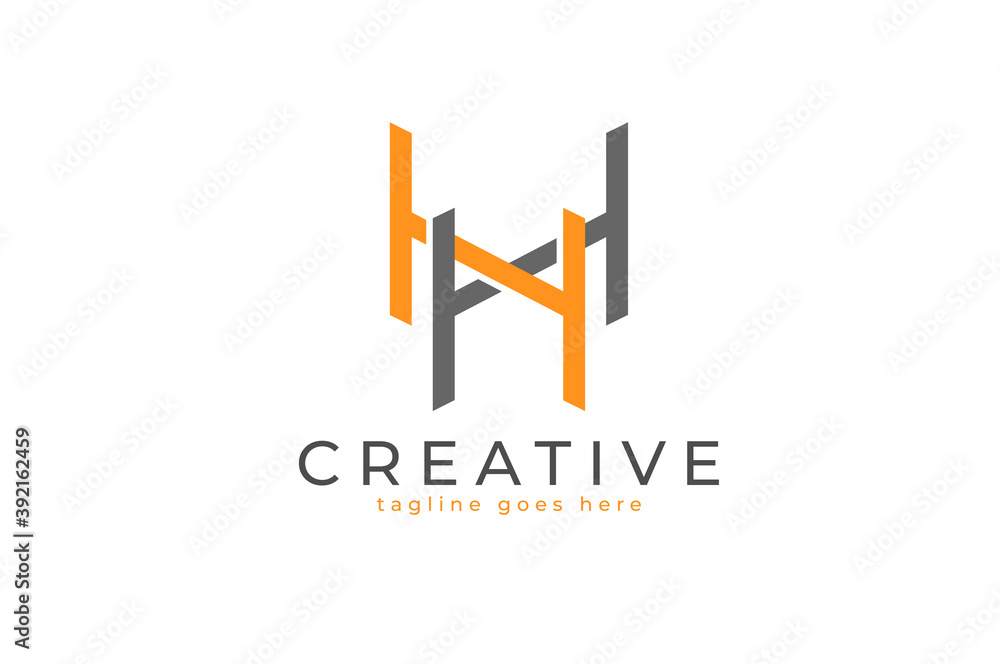 Abstract Letter HH logo, isolated on white background, flat design logo template element, vector illustration Abstract Letter HH logo, isolated on white background, flat design logo template element, vector illustration