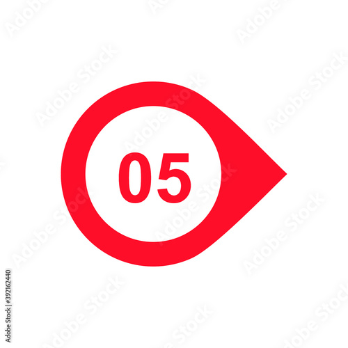 Number 5 Icon Vector