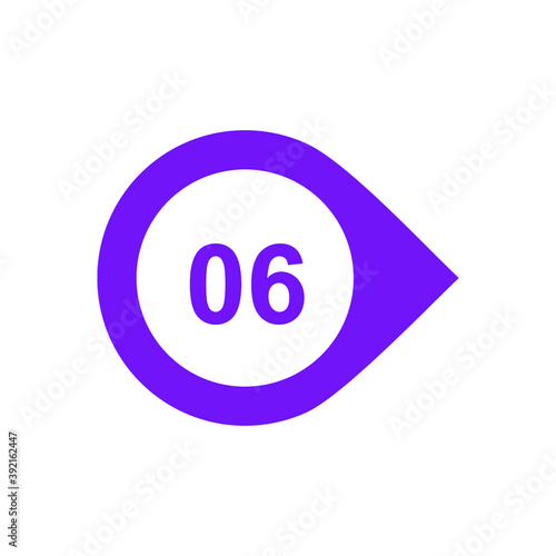 Number 6 Icon Vector