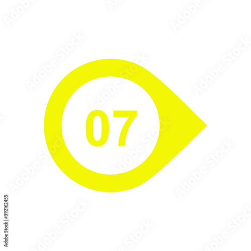 Number 7 Icon Vector