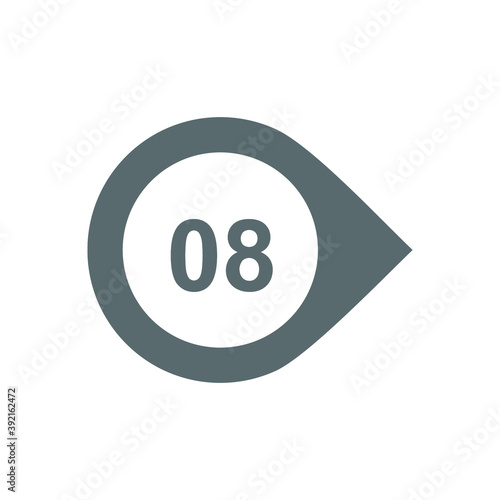 Number 8 Icon Vector