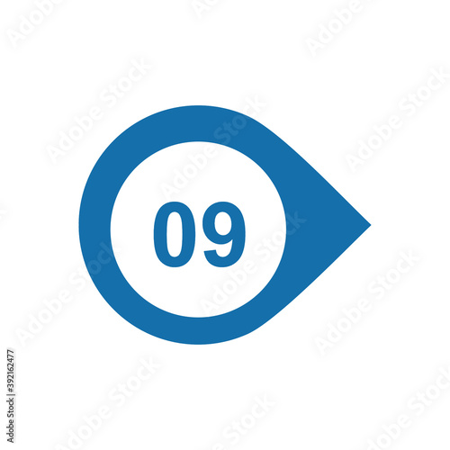 Number 9 Icon Vector
