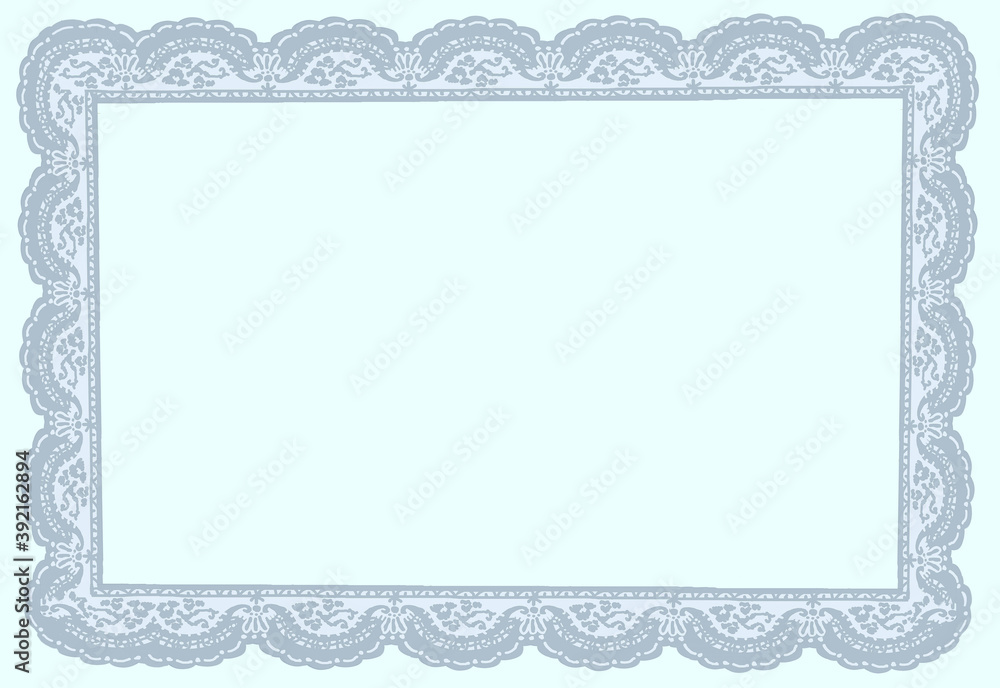 レースデザイン　フレーム　ポストカード