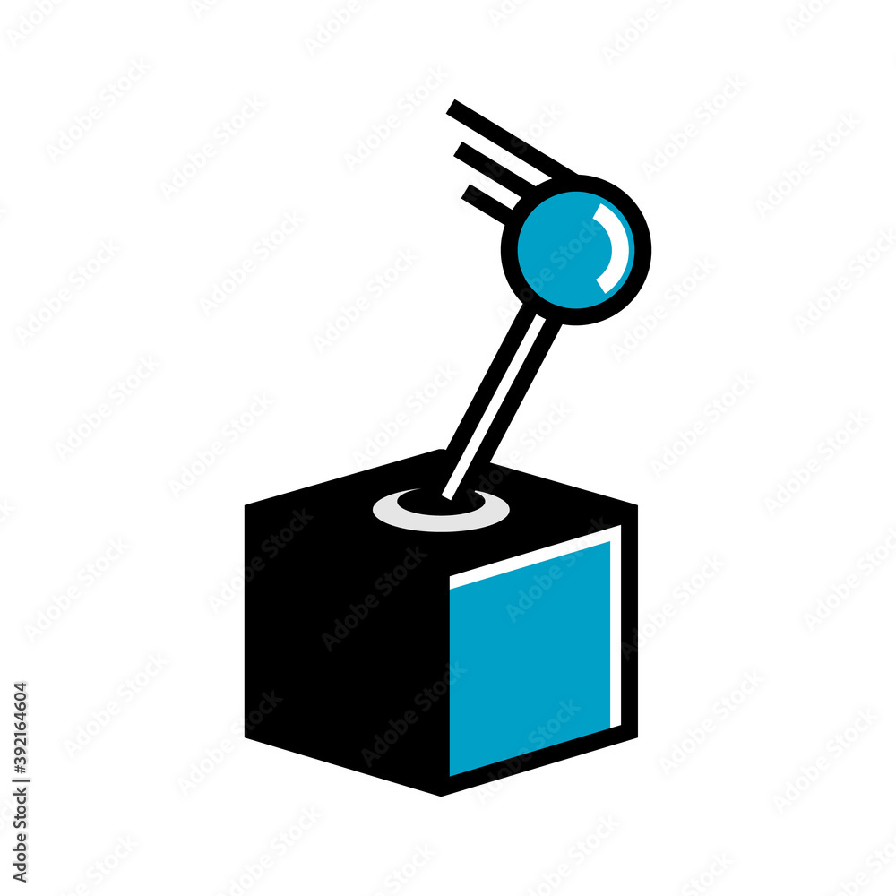 simple modern joystick box vector icon simple modern joystick box vector icon