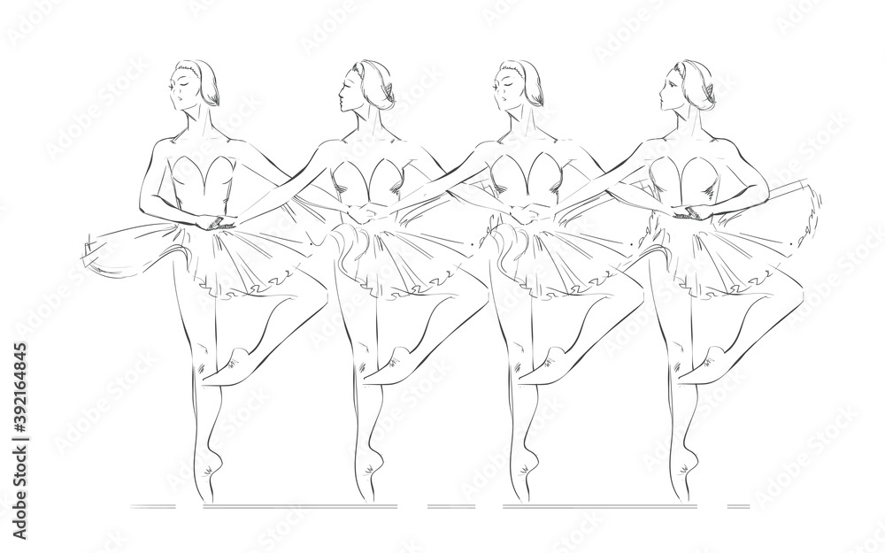 Set Of Sketch Dancing Males In Different Poses On The Dance Floor. Hip Hop  Choreography Royalty Free SVG, Cliparts, Vectors, And Stock Illustration.  Image 87280971.