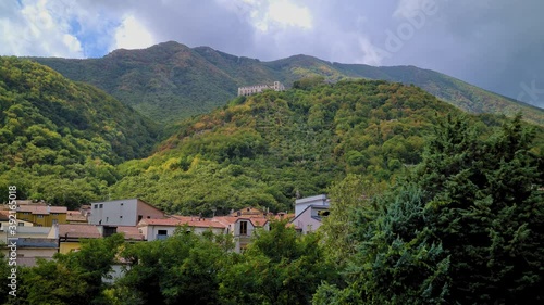 Montello, an Italian town in mountain, quiet neighborhood surrounded by trees
