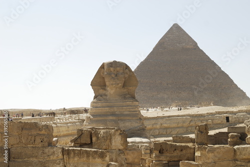 sphinx and pyramid