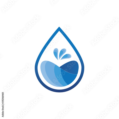 Water logo icon vector template.