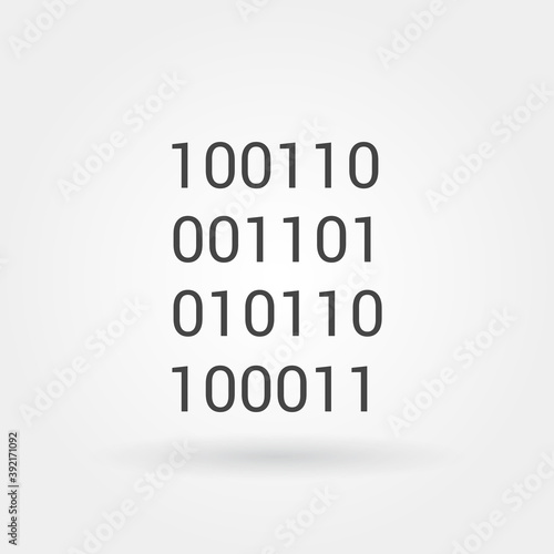 binary icon single isolated with modern line or outline style