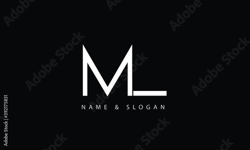 ML, LM, M, L abstract letters logo monogram