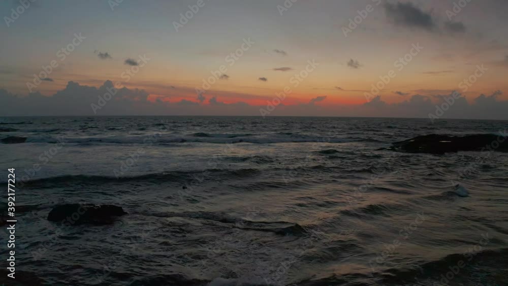 Aerial view of sea and sunset, Goa, India. Aerial view of sea and sunset, Goa, India.