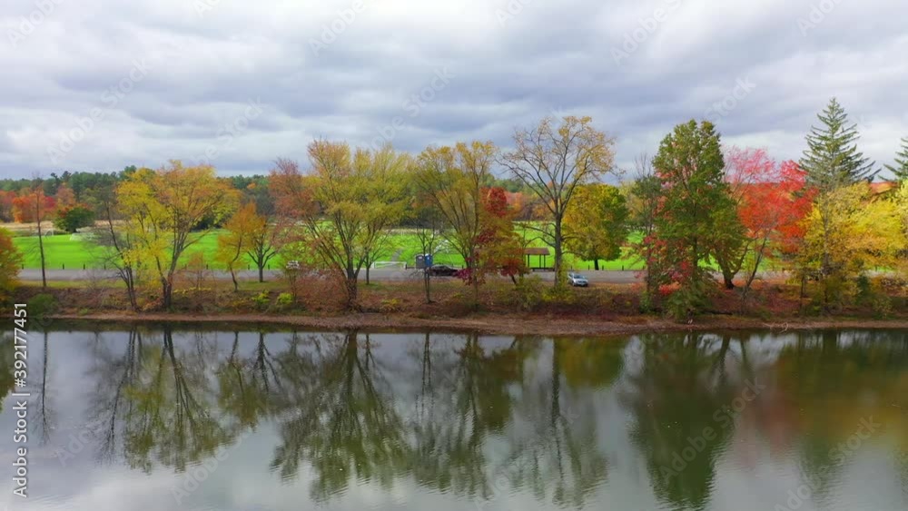 Slider Shot of Fisher Meadows Lake in Autumn Slider Shot of Fisher Meadows Lake in Autumn