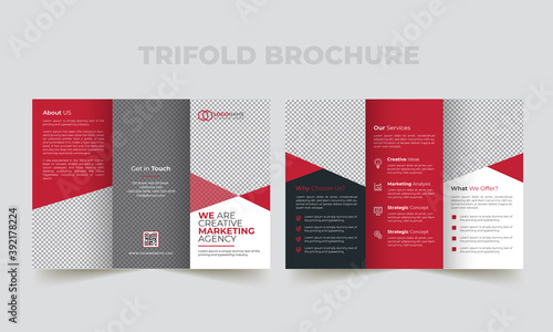 Creative corporate modern business trifold brochure template