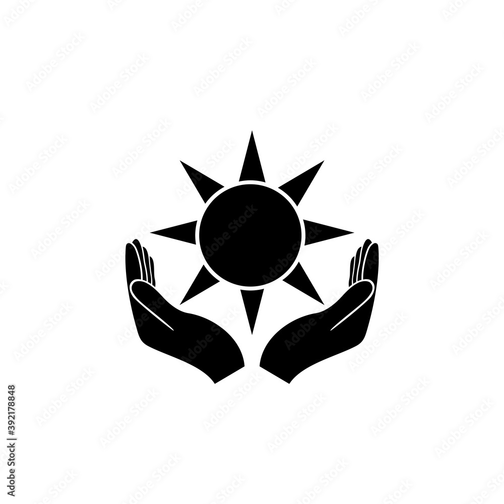 Save energy icon. Solar energy concept isolated on white background Save energy icon. Solar energy concept isolated on white background