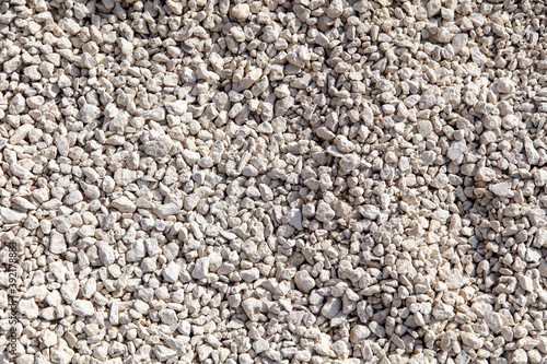 Stone gravel at a construction site as a background.