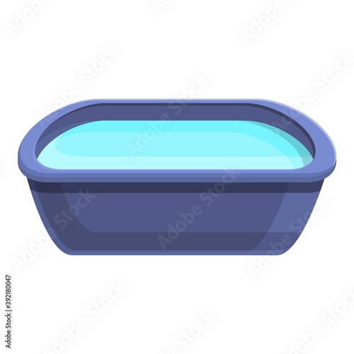 Foot bath basin icon. Cartoon of foot bath basin vector icon for web design isolated on white background