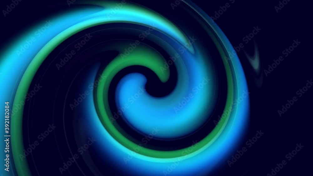 Abstract spiral gradient rotate. Twisted curved lines rotate as creative abstract background with liquid gradient of green blue colors mix slowly with copy space. 4k smooth seamless looped animation. Abstract spiral gradient rotate. Twisted curved lines rotate as creative abstract background with liquid gradient of green blue colors mix slowly with copy space. 4k smooth seamless looped animation.