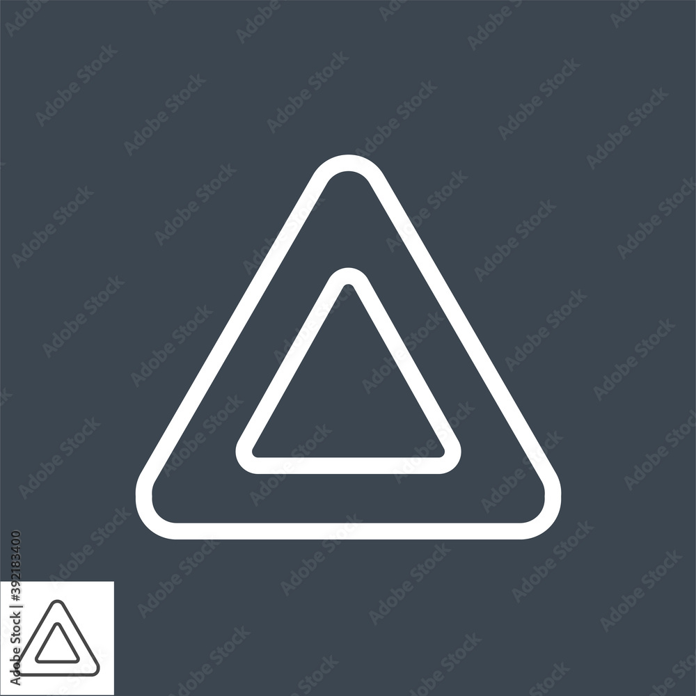 Triangle Thin Line Vector Icon. Flat icon isolated on the black background. Editable EPS file. Vector illustration. Triangle Thin Line Vector Icon. Flat icon isolated on the black background. Editable EPS file. Vector illustration.