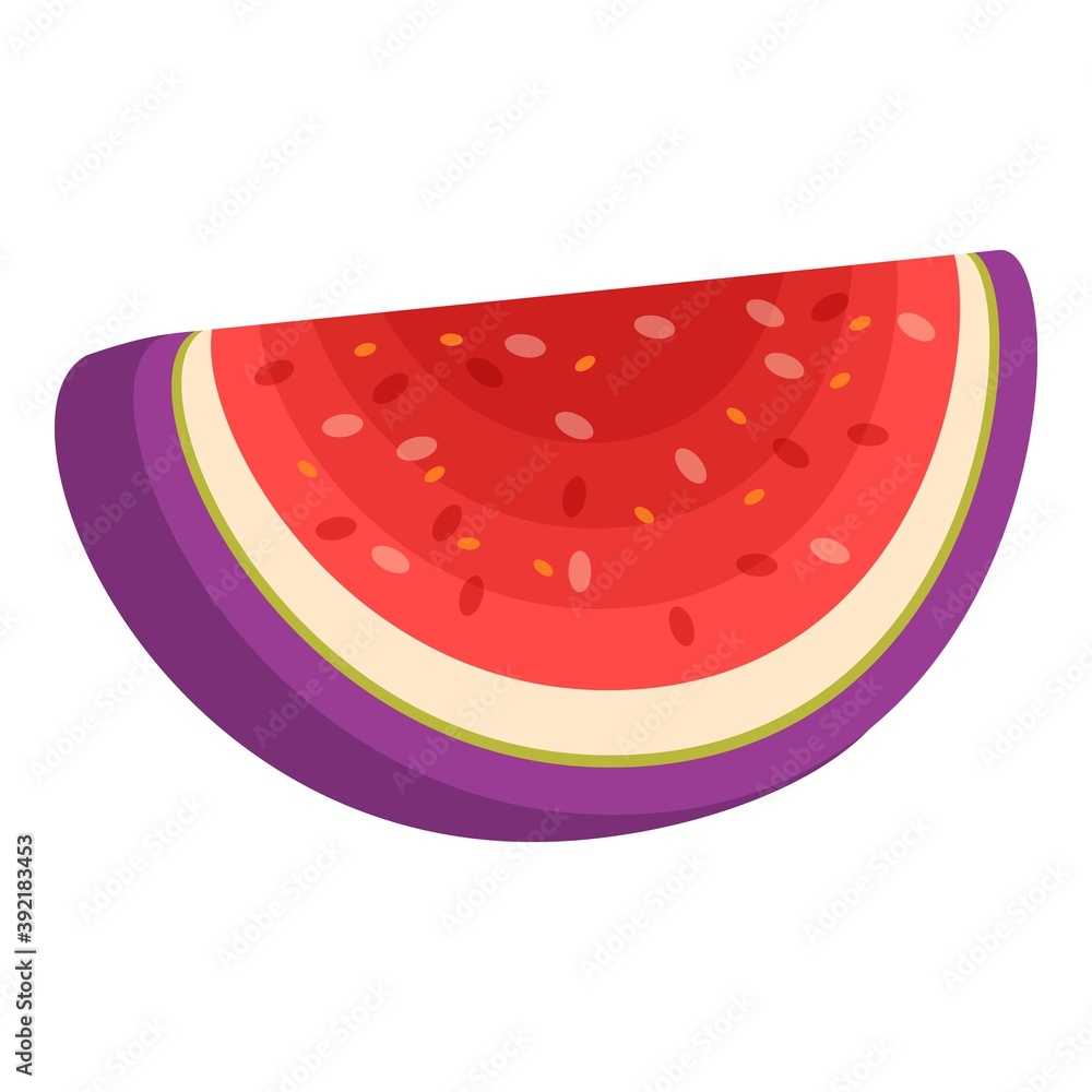 Slice fig icon. Cartoon of slice fig vector icon for web design isolated on white background Slice fig icon. Cartoon of slice fig vector icon for web design isolated on white background