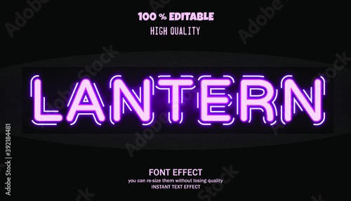 lantern text effect. editable font