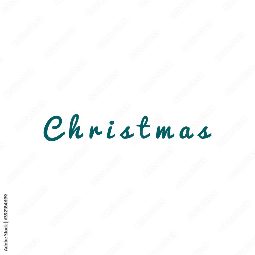''Christmas'' Word Lettering Illustration