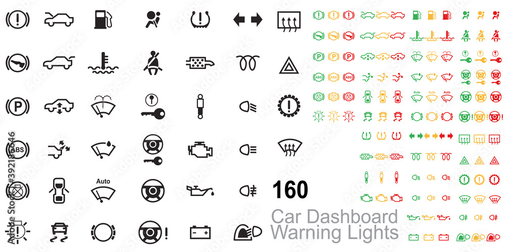 warning lights. Comprehensive Guide To Warning Lights. warning lights icon vector. Stock-vektor | Adobe