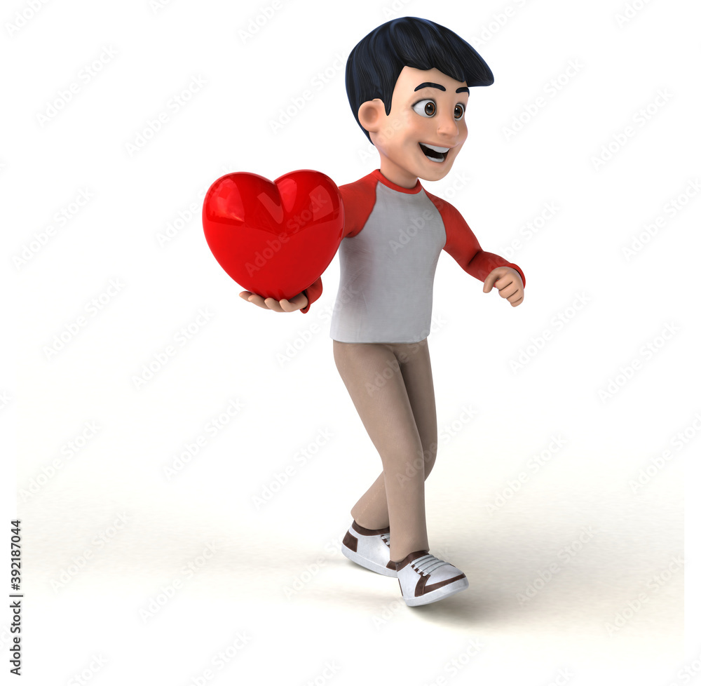 Fun 3D Asian teenager with a manga style Fun 3D Asian teenager with a manga style
