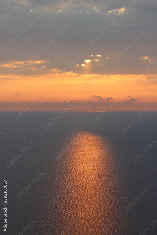 Obraz premium fiery sunset at sea