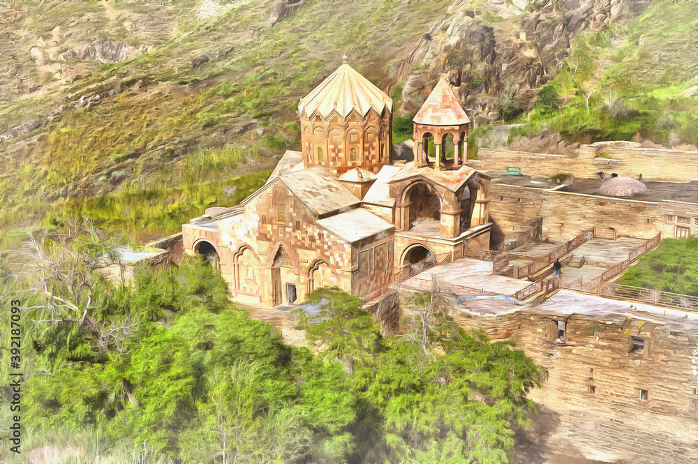 Saint Stepanos Armenian Monastery colorful painting