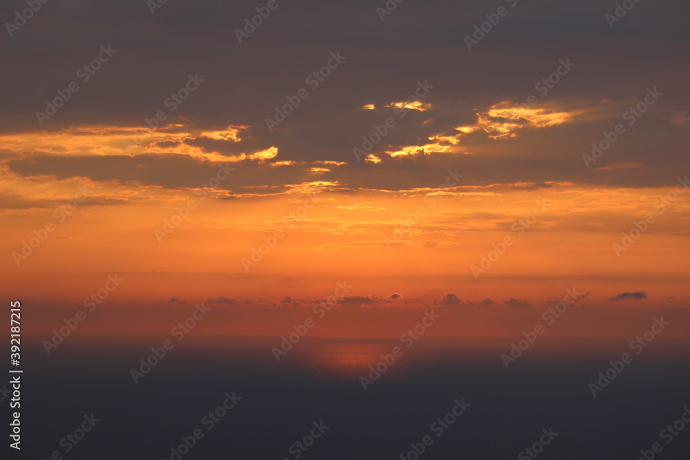 Obraz premium fiery sunset at sea