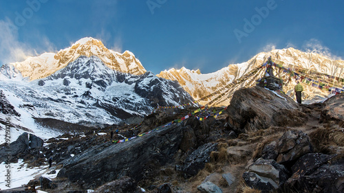 Annapurna at sunrise from Annapurna Base Camp