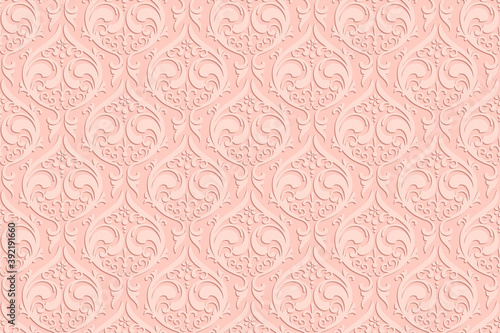 Luxury Ethnic Carvings Seamless Pattern With Shadow © Nasrun